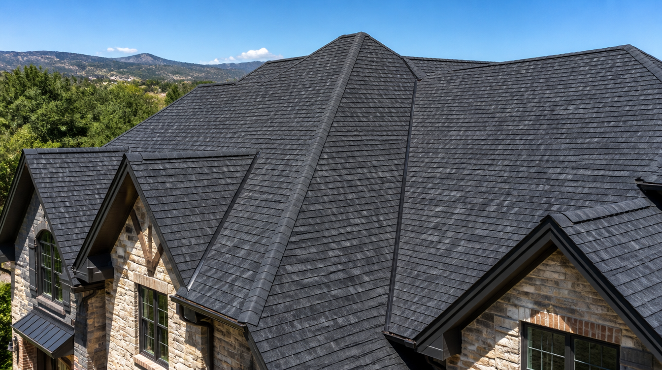 Asphalt shingles installed by Kudu Roofing
